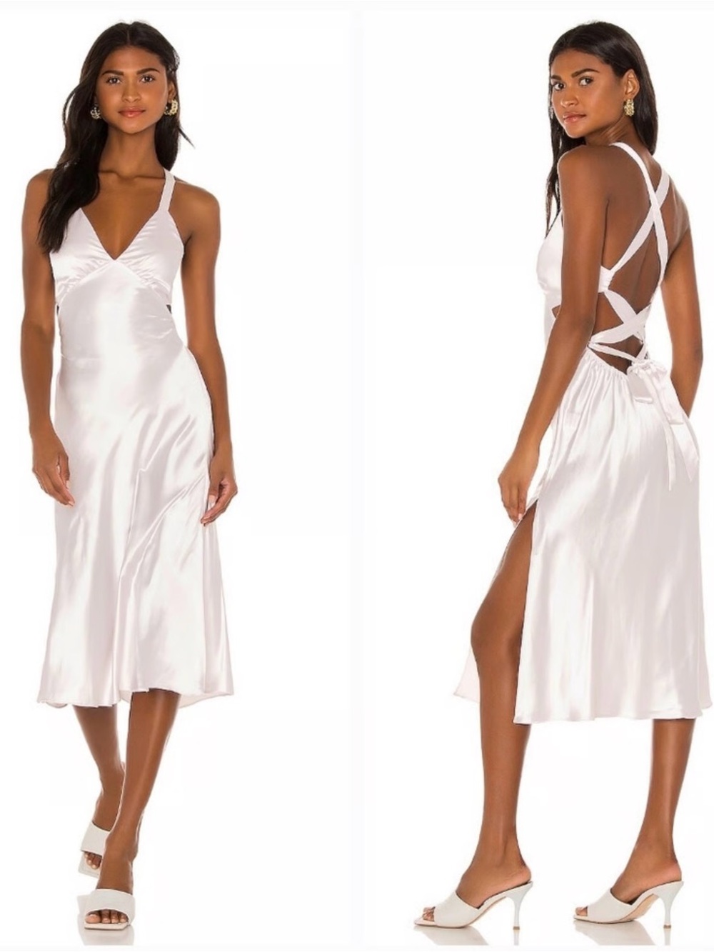 LPA Soft Blush Satin Slip Dress